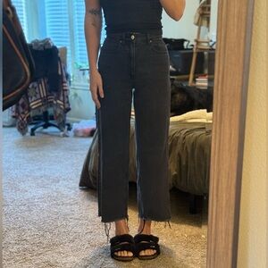 PacSun Charcoal Cropped Women Jeans